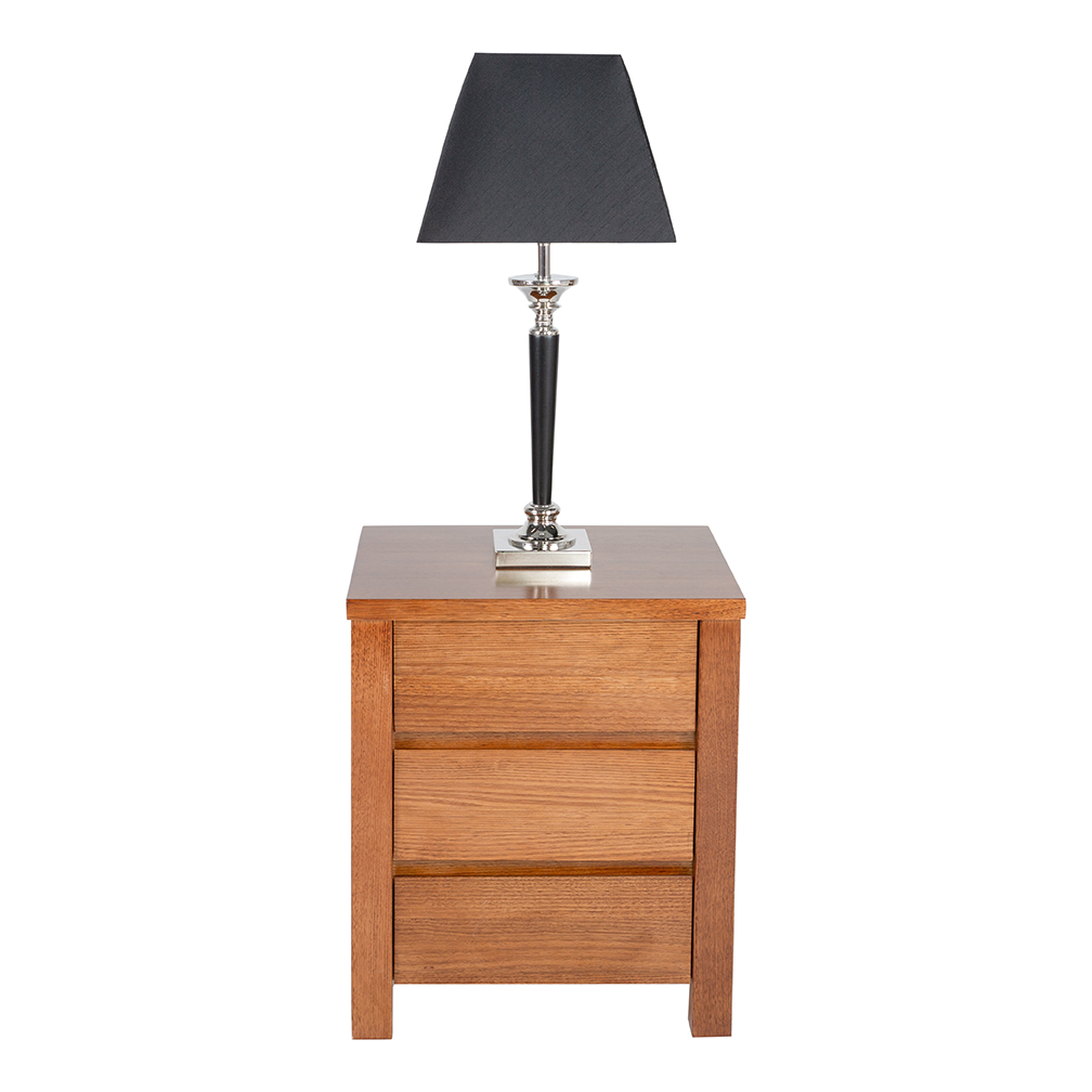 SORRENTO 3 Drawer Bed Side Table in Tas Oak/ or Southern Oak Sapphire