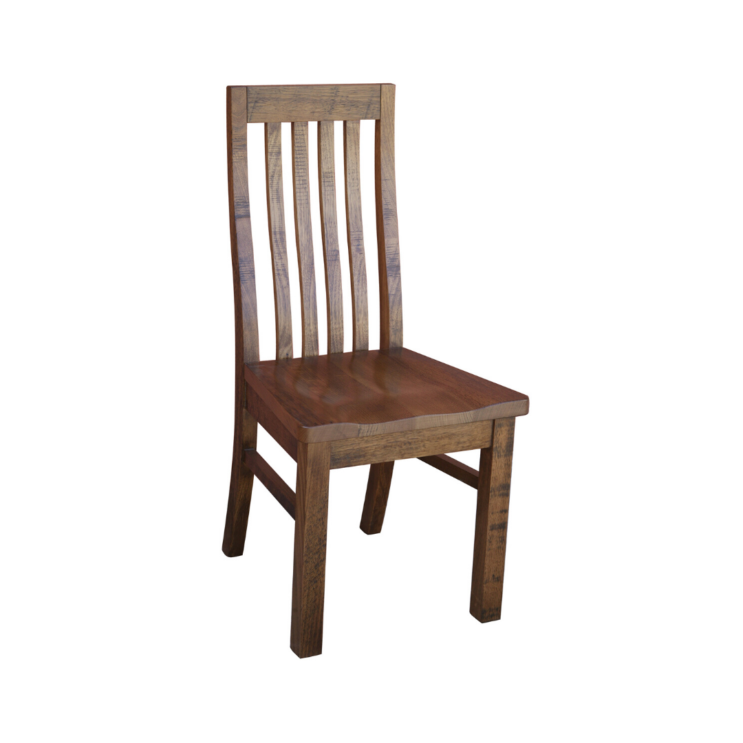 rustic dining chair with timber seat