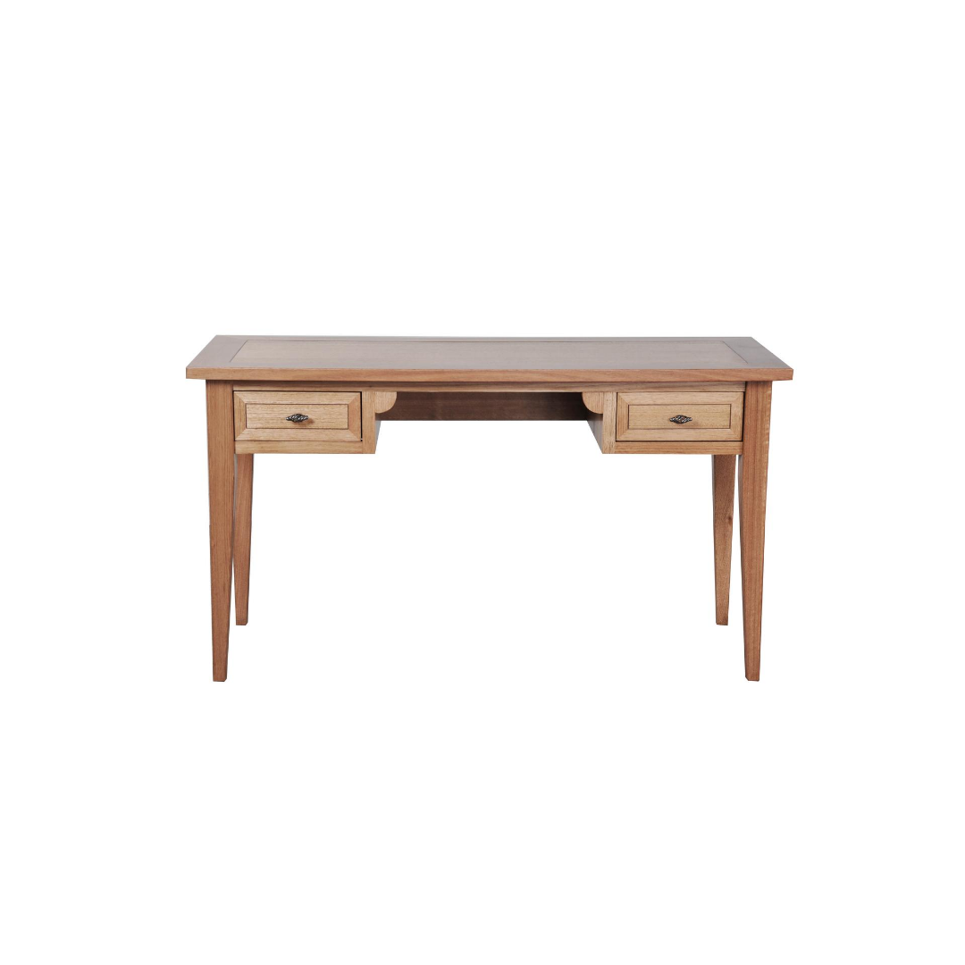 LEON 2 Drawer Desk Sapphire Wood