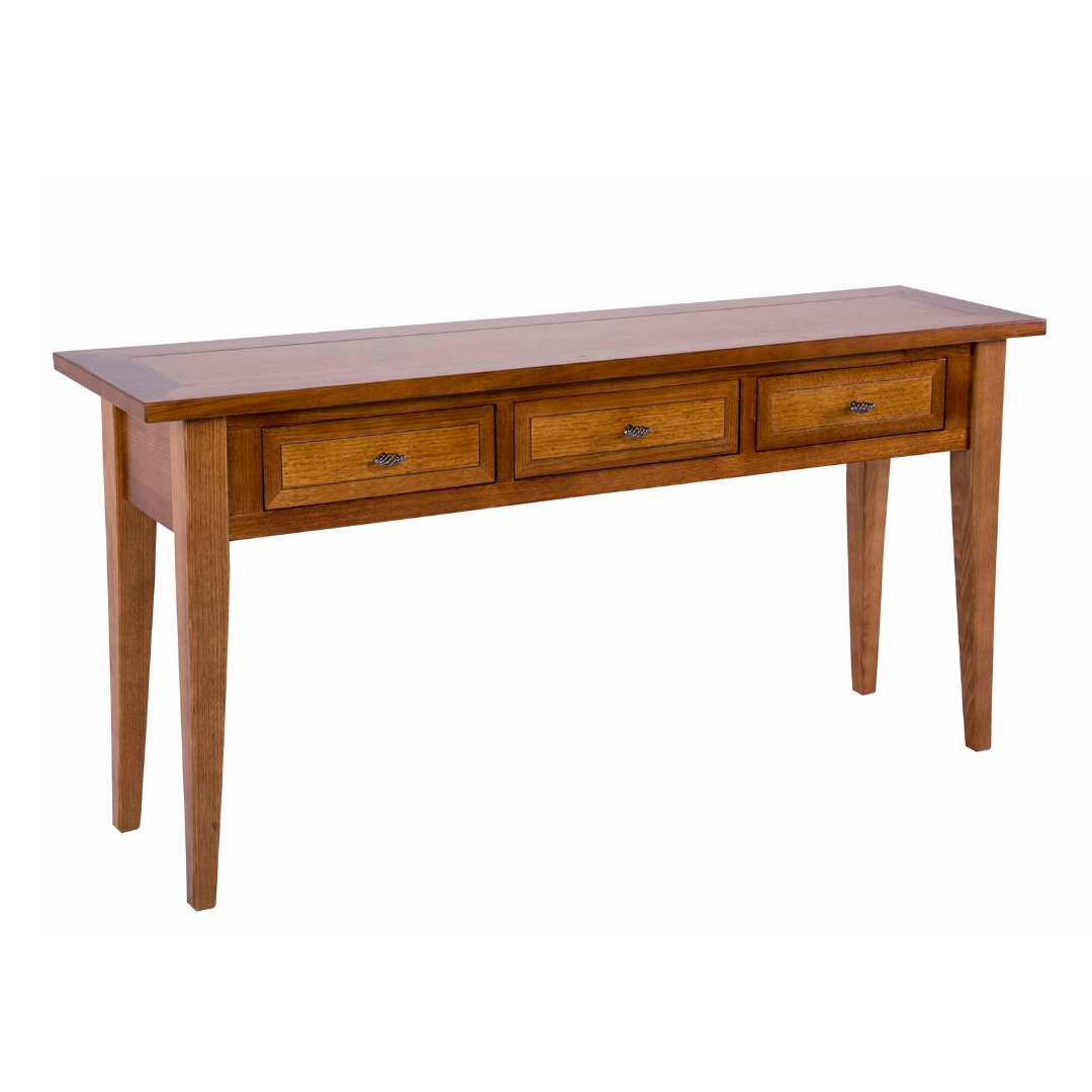 LEON 3 Drawer Hall Table Sapphire Wood